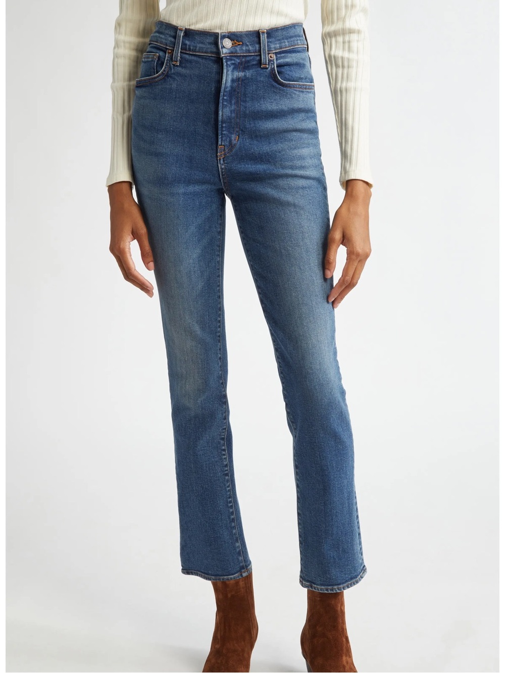 Veronica Beard Ryleigh High Waist Ankle Slim Straight Leg Jeans size 31